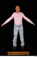  George Lee blue jeans pink shirt standing whole body 0009.jpg